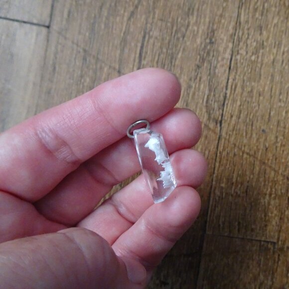 Vintage 1970s Resin Rose Pendant - Picture 5 of 6